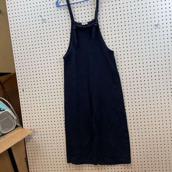 Madewell Pants - Madewell Texture & Thread‎ Ribbed Tie-Strap Overalls Jumpsuit Romper Navy XS